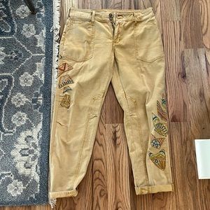 BRAND NEW Anthropologie Orangey Patched Cargo Pants